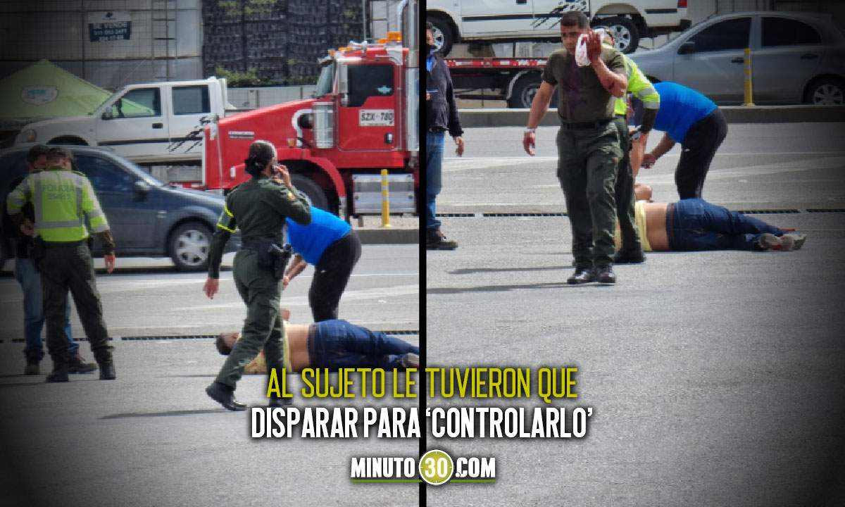 EN VIDEO: ¡Se enloqueció! Le dio un machetazo a un agente de tránsito porque le inmovilizó el carro 1 Cajicá