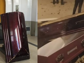 ¡De terror! Vándalos se metieron a una funeraria y hasta utilizaron los ataúdes como escudos 1 Vándalos saquearon una funeraria en Bogotá