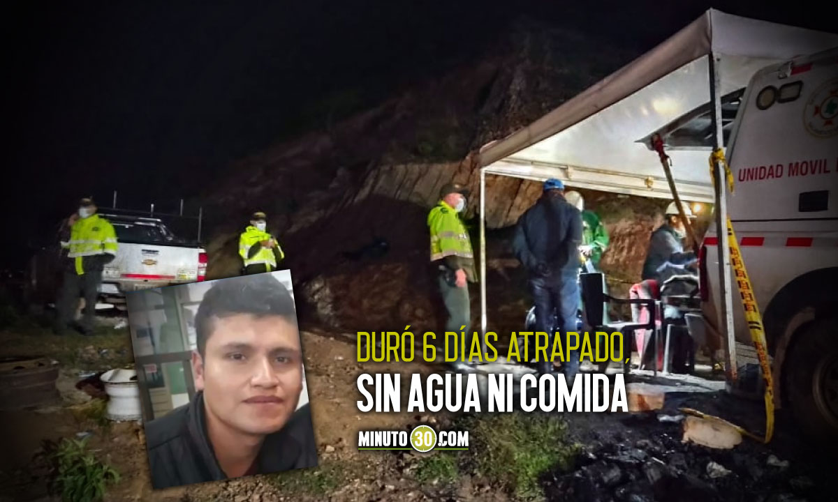 Fotos y video: Rescataron con vida a minero que llevaba seis días atrapado en socavón de Boyacá 1 Rescataron con vida a minero atrapado en socavón de Boyacá