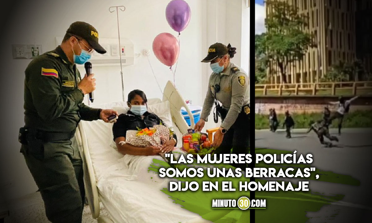Homenaje a la patrullera que recibió 'patada voladora' Homenaje a la patrullera que recibió 'patada voladora'