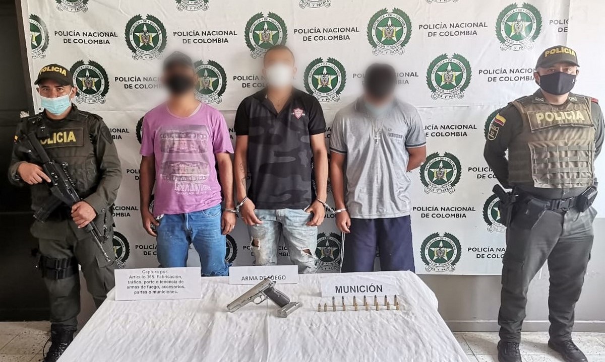 Cogieron a estos tres con una pistola y municiones en Concordia 1 Capturados con una pistola y municiones en Concordia