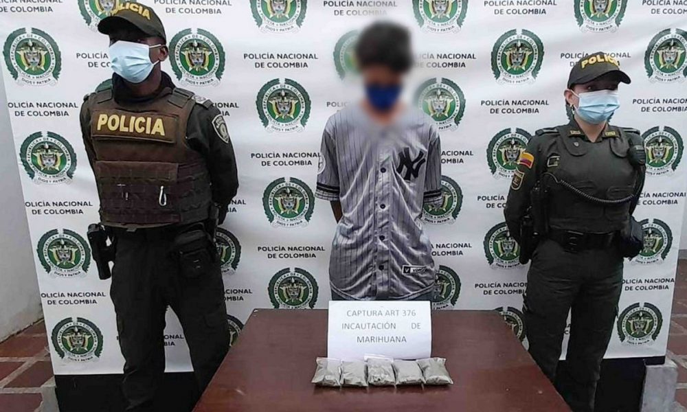Capturado en El Carmen de Viboral con 200 dosis de marihuana