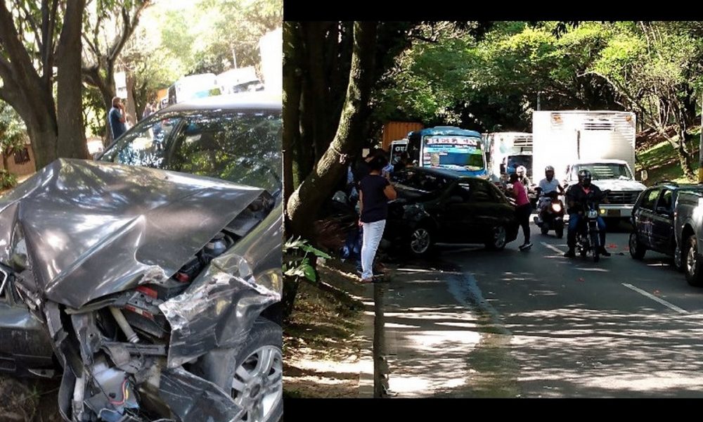 Varios carros se chocaron por Campos de Paz