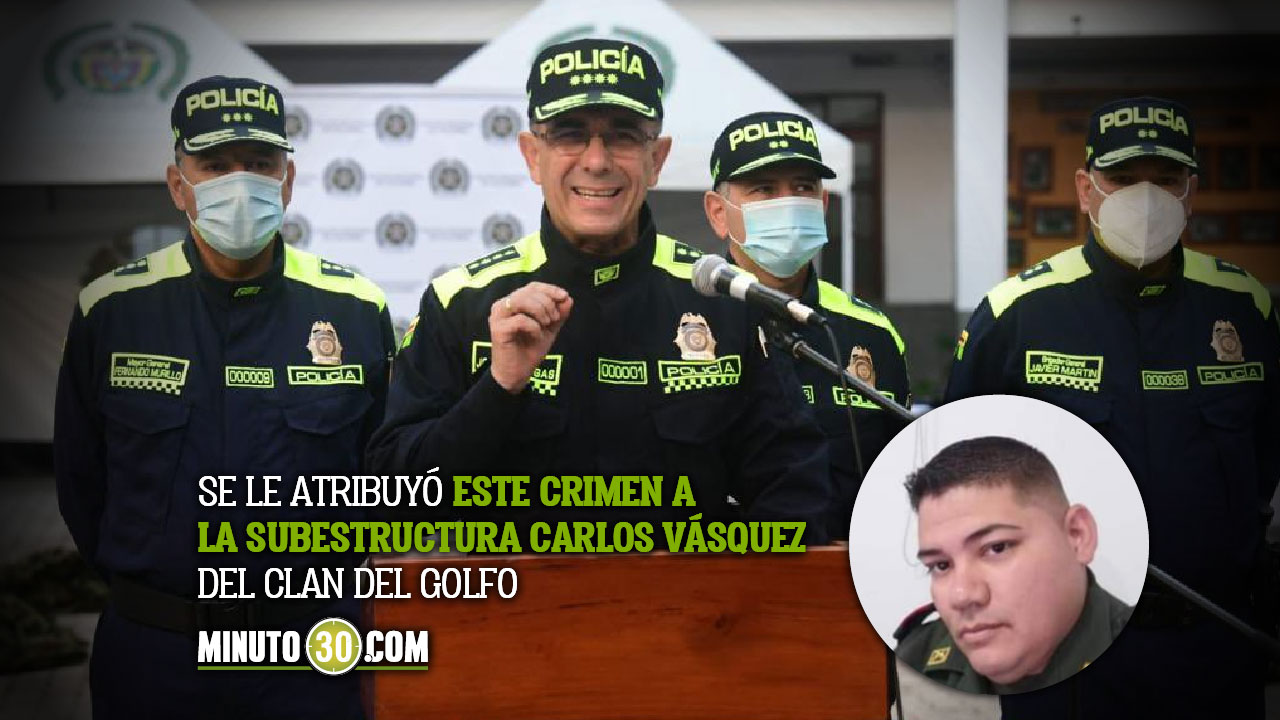 Recompensa por autores de crimen de policía en Apartadó