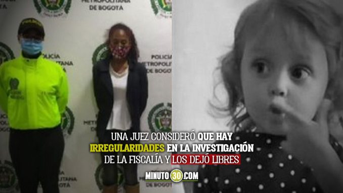Dejaron en en libertad a la mamá de Sara Sofía y a su padrastro Dejaron en en libertad a la mamá de Sara Sofía y a su padrastro