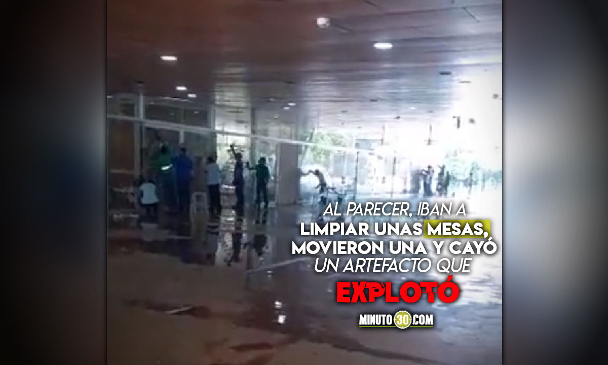 Dos personas heridas por explosión en el Parque de los Deseos, estaban haciendo limpieza 1 Dos heridos por explosión en el Parque de los Deseos