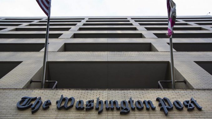 Vista general de la fachada del edificio del The Washington Post. EFE/JIM LO SCALZO/Archivo Washington Post