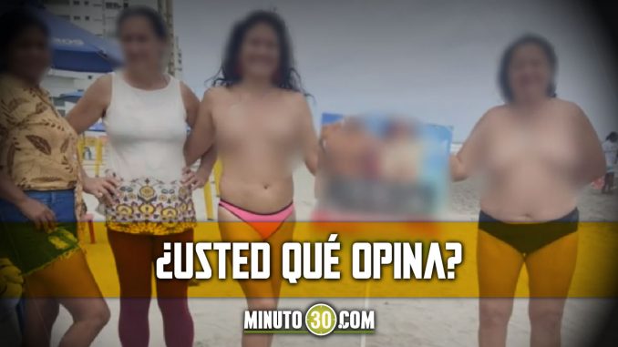 Denuncian-discriminacion-mujeres-que-fueron-multadas-por-realizar-toples-en-playa-de-Cartagena Cartagena
