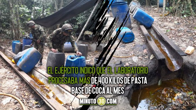 Ejercito-destruyo-en-Turbo-Antioquia-un-laboratorio-para-procesar-coca Ejército destruyó en Turbo, Antioquia, un laboratorio para procesar coca