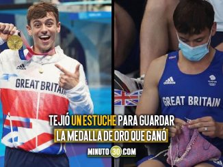 El medallista olímpico Tom Daley, en una final sacó sus agujas y se puso a tejer 1 El medallista olímpico Tom Daley, en una final sacó sus agujas y se puso a tejer