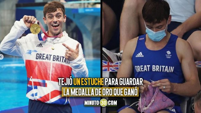 El-medallista-olimpico-Tom-Daley-que-en-plena-final-saco-sus-agujas-y-se-puso-a-tejer El medallista olímpico Tom Daley, en una final sacó sus agujas y se puso a tejer