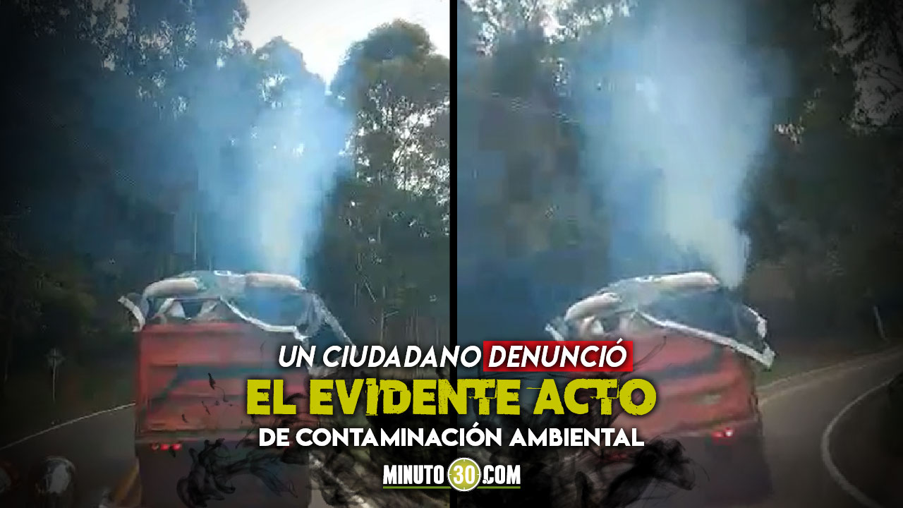 ¿Trabaja con leña? Este vehículo fue grabado en la vía a Caldas