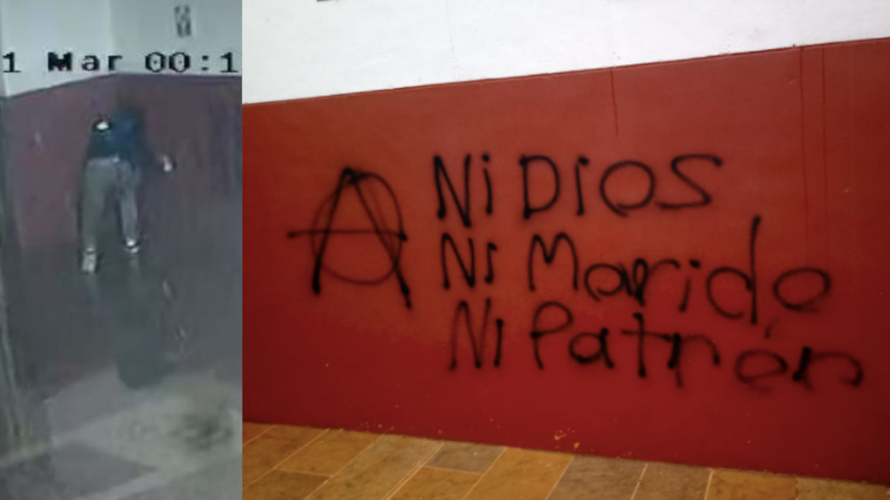 Indignación en La Unión porque 'grafitearon' la Iglesia principal