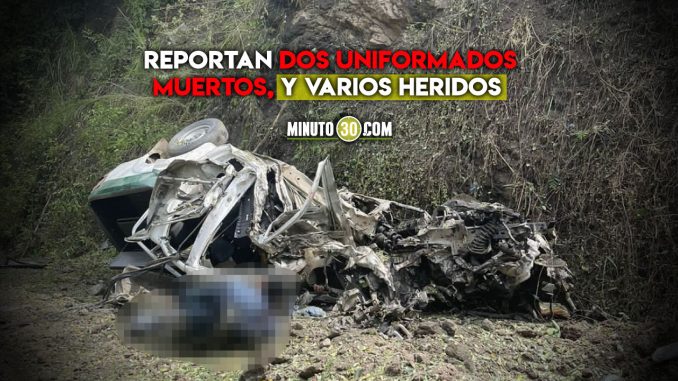 Impresionante-atentando-en-el-Occidente-Volaron-una-patrulla-de-la-Policia Occidente