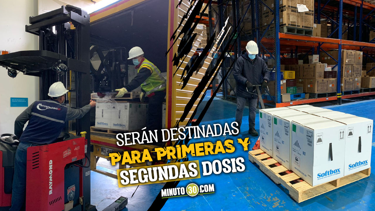 Llegaron a Colombia 620.100 nuevas dosis de Pfizer