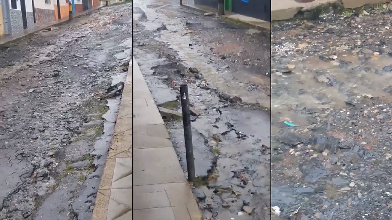 Denuncian mal estado de calle en Sonsón