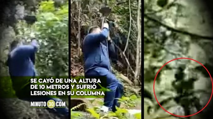 Cantante de popular se cayó de una tarabita en plena finca Cantante de popular se cayó de una tarabita en plena finca