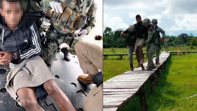 Rescatan a presunto miembro del 'Clan del Golfo' herido Rescatan a presunto miembro del 'Clan del Golfo' herido