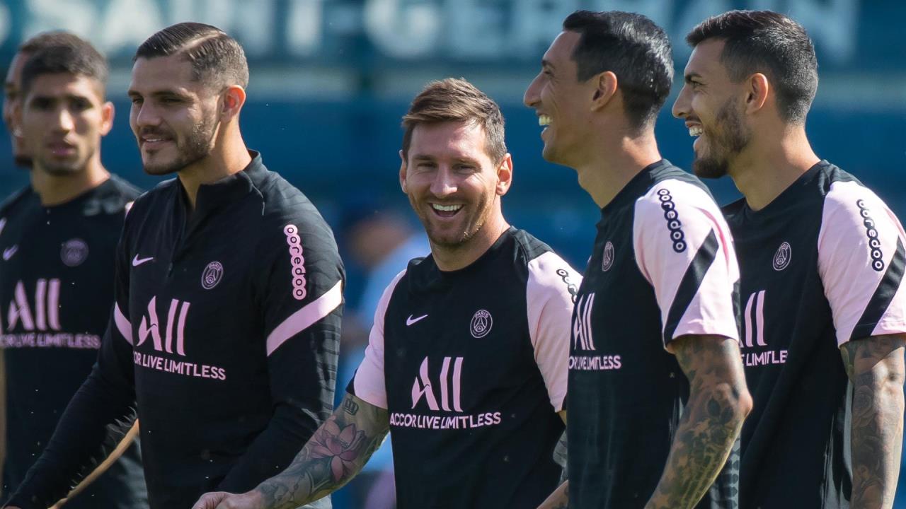 entrenamiento messi psg