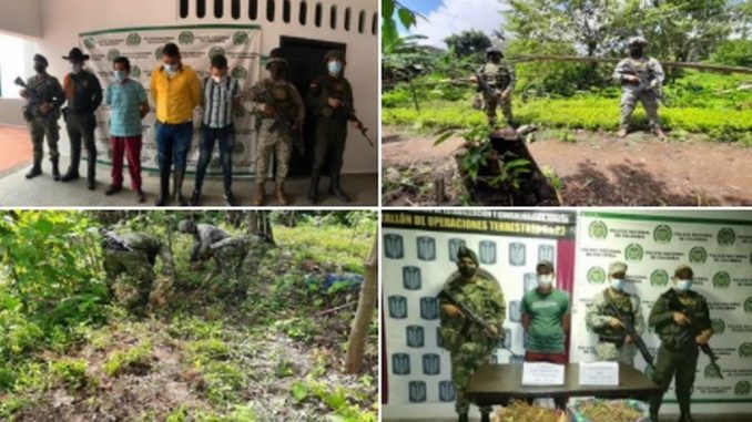 Duro golpe al primer eslabón del narcotráfico en el Suroriente Colombiano Duro golpe al primer eslabón del narcotráfico en el Suroriente Colombiano