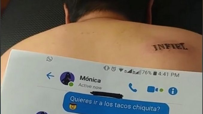 infiel mujer tatuaje pareja