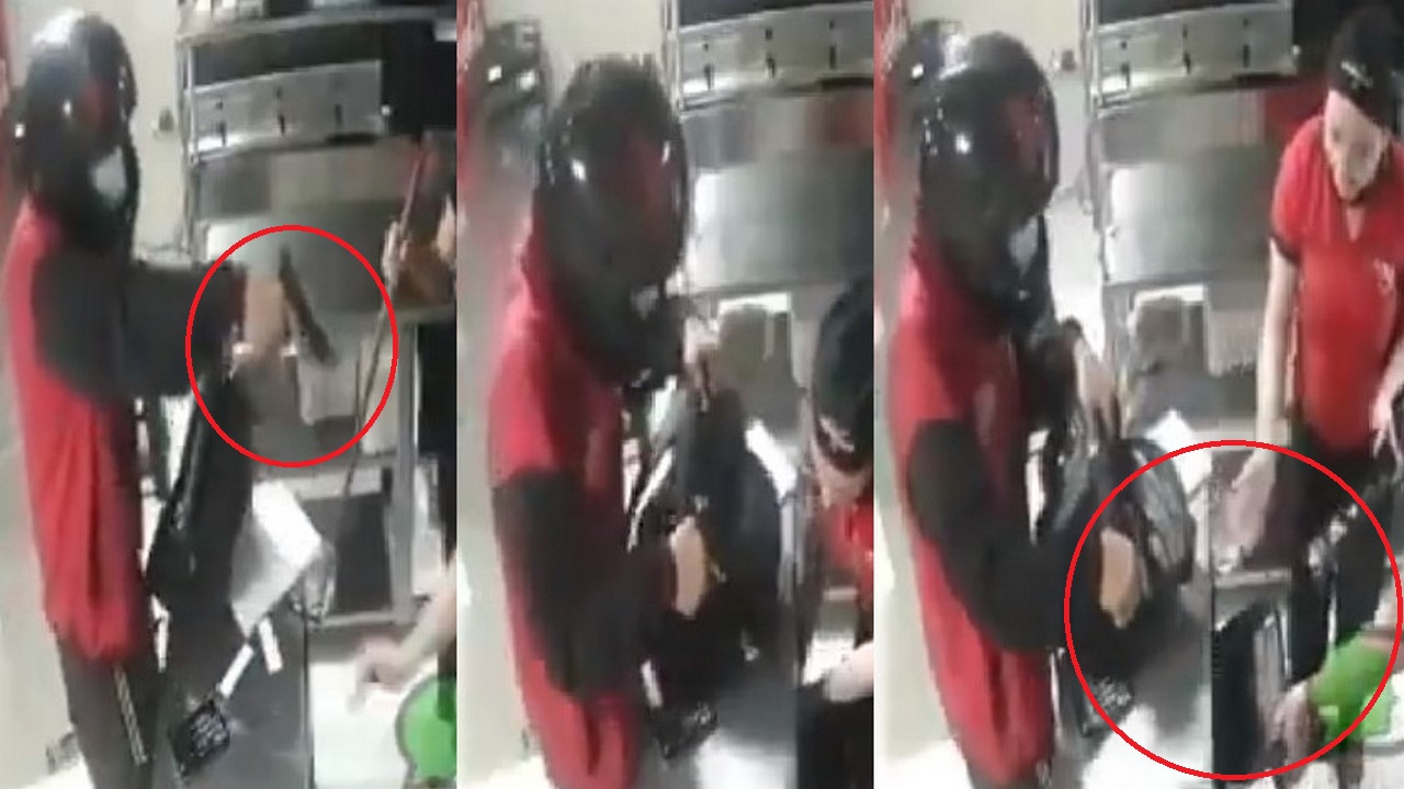 Ladrón en Itagüí dejó vacía la caja de un local de comidas en el barrio Ferrara