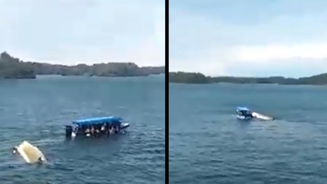 [Video] ¡Qué miedo! Una lancha se volcó en Guatapé