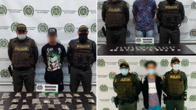 A estos tres los cogieron con pura marihuana en San Antonio de Prado y en Belén A estos tres los cogieron con pura marihuana en San Antonio de Prado y en Belén