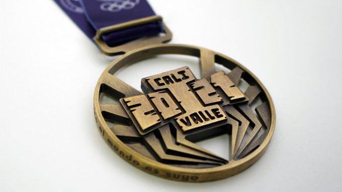 Fotografía cedida por la oficina de prensa de los Juegos Panamericanos Junior Cali-Valle 2021 de las medallas que serán entregadas durante las justas en Cali (Colombia). EFE/ Juegos Panamericanos Junior Cali Panamericanos Junior