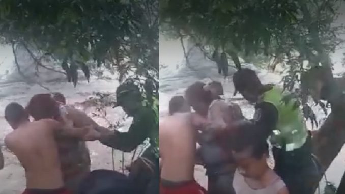 Impactante rescate de dos mujeres atrapadas en río Gaira Impactante rescate de dos mujeres atrapadas en río Gaira