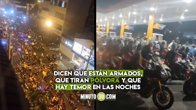 Denuncian que cientos de motociclistas en El Poblado están atracando Denuncian que cientos de motociclistas en El Poblado están atracando