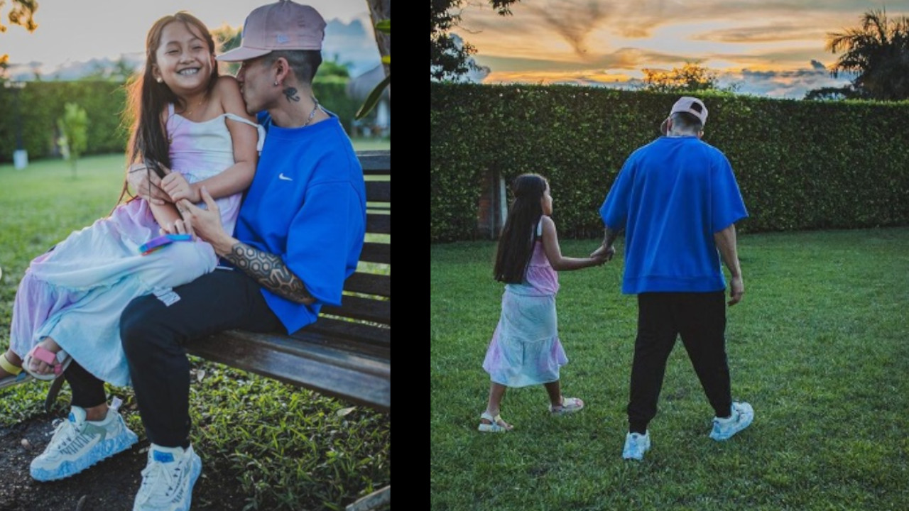 [Video] ¡Qué ternura de papá! Andy Rivera se dejó ver muy tierno al lado de su hija