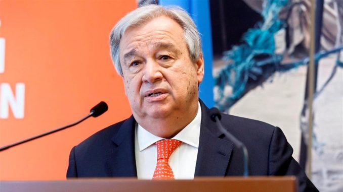 Fotografía de archivo en la que se registró al secretario general de Naciones Unidas, António Guterres. EFE ONU