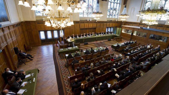 Vista de una audiencia en la Corte Internacional de Justicia (CIJ), en La Haya, en una fotografía de archivo. EFE CIJ