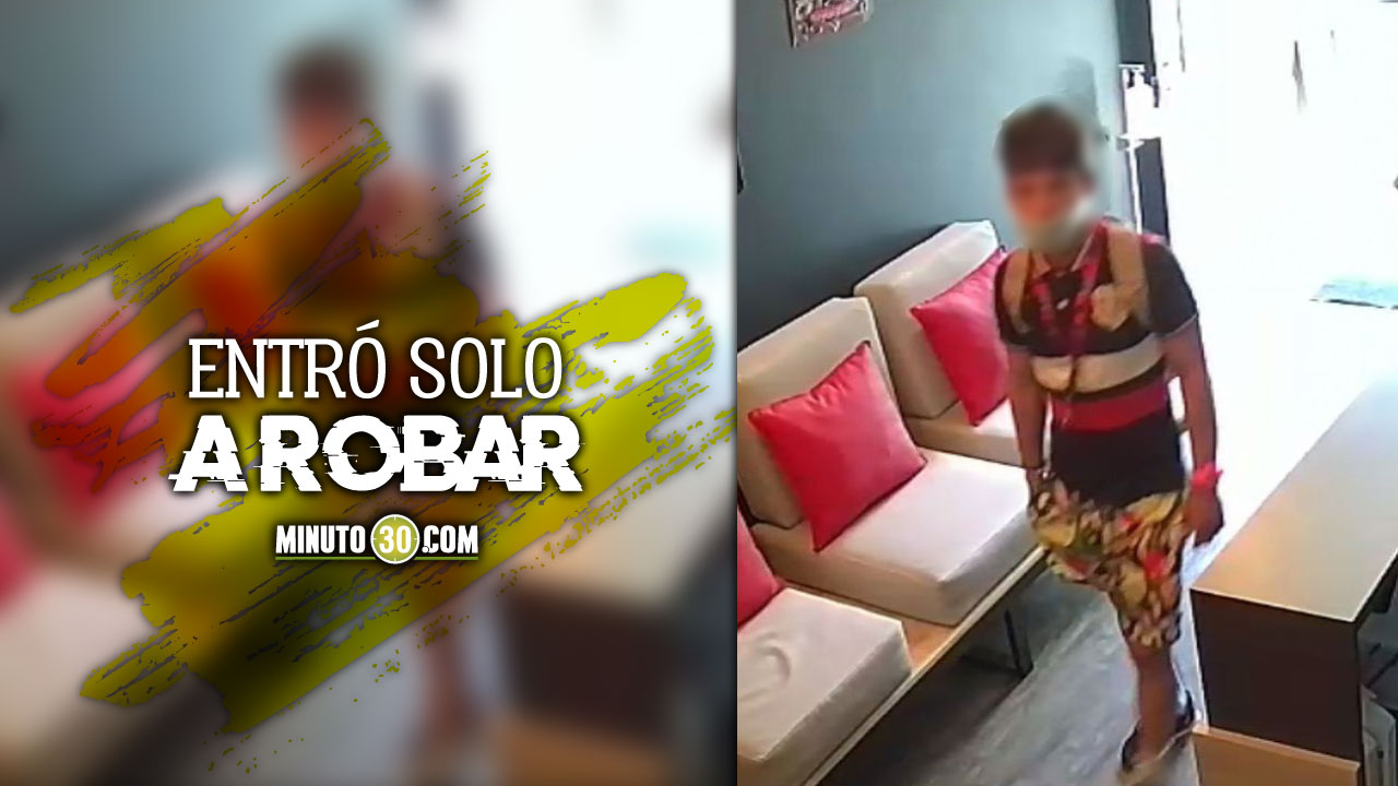 [Video] Esta ‘ratica’ entró a un negocio en Sabaneta y en menos de 30 segundos se robó lo que encontró