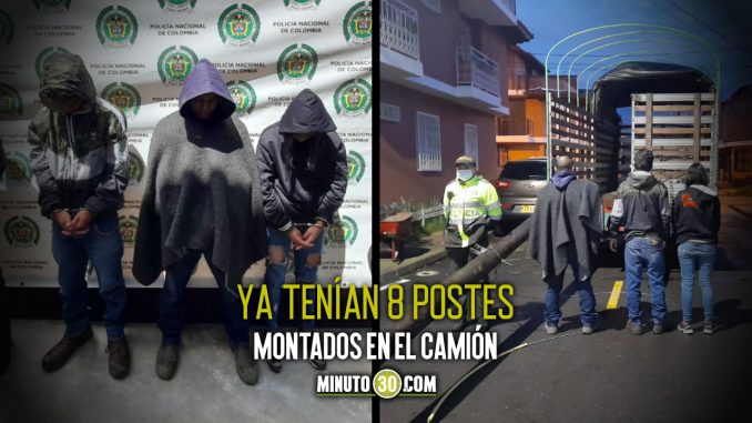 Los-pillaron-robando-los-postes-de-energia-en-Carmen-de-Viboral Los pillaron robando los postes de energía en Carmen de Viboral