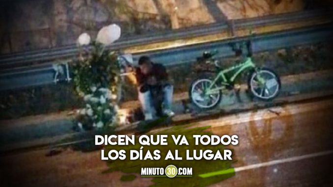 Novio-de-una-de-las-jovenes-atropellada-por-Enrique-Vives-paso-Amor-y-Amistad-en-el-lugar-del-accidente Enrique Vives