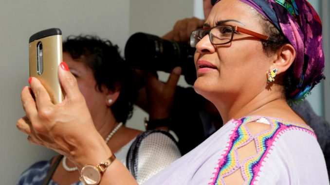 Fotografía de archivo de la senadora Victoria Sandino. EFE/Ricardo Maldonado Rozo FARC
