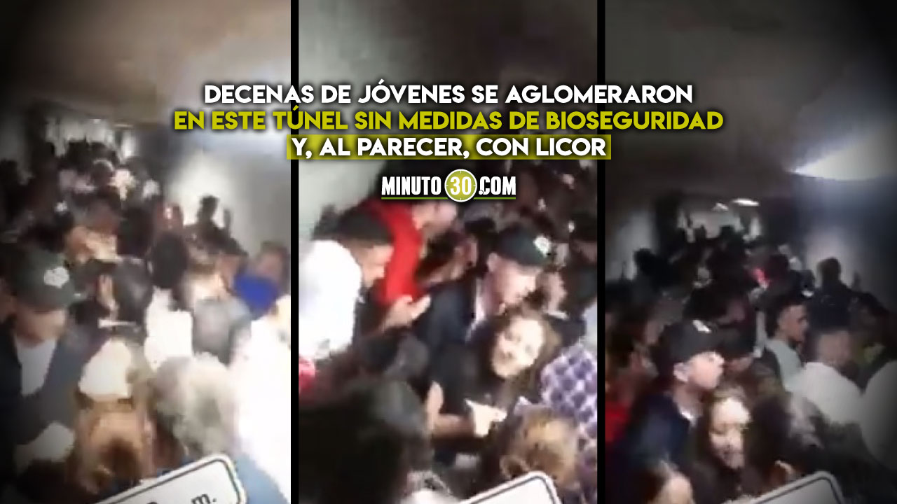 Fiesta clandestina en túnel de Amagá, Antioquia