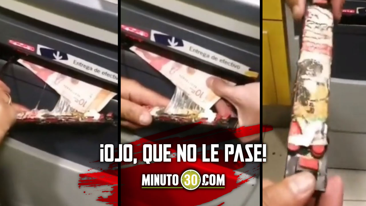 Denuncian que alteraron un cajero en Envigado para robar