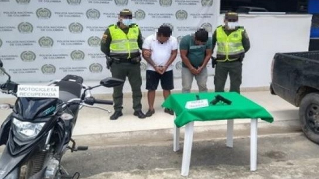 Capturados cuando huían con una moto hurtada en Cesar