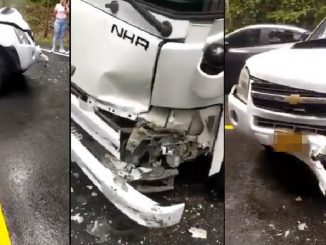 Video: ¡Tremendo choque! Dos carros colisionaron de frente por el Salto del Tequendamita 1 Dos carros se chocaron por el Salto del Tequendamita