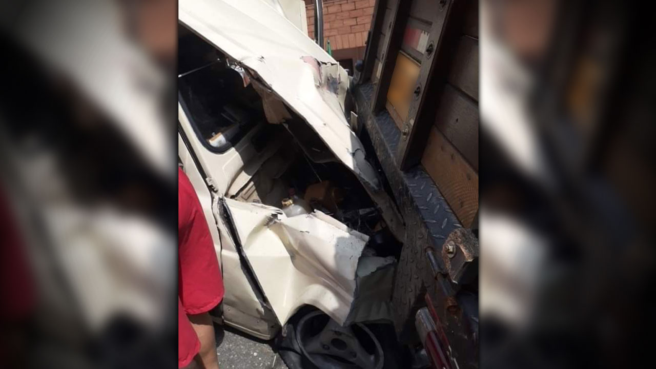 Accidente de tránsito cerca a la Estación metro cable El Pinal