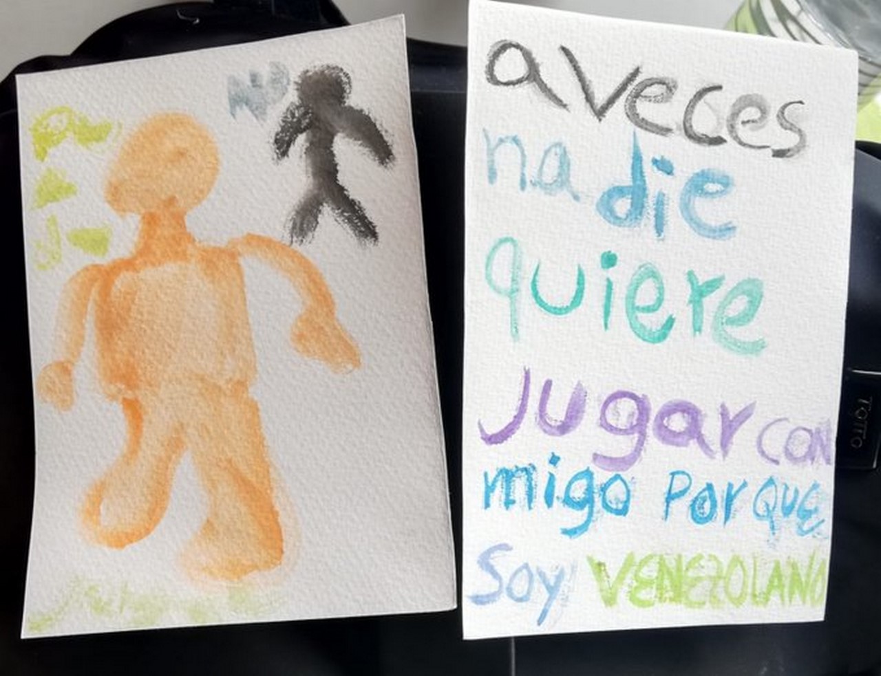 Niño migrante hizo un triste dibujo para relatar la 'discriminación' que vive en Bogotá 2 colegio ciudad bolivar nino migrante bogota venezolano