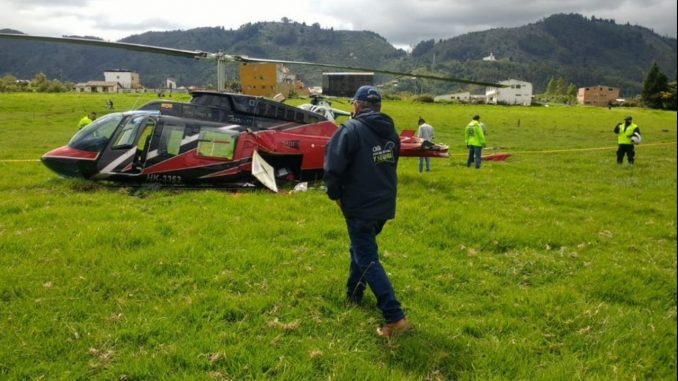 Un helicóptero que salió de Puerto Berrio, Antioquia, se accidentó en Cundinamarca Un helicóptero que salió de Puerto Berrio, Antioquia, se accidentó en Cundinamarca