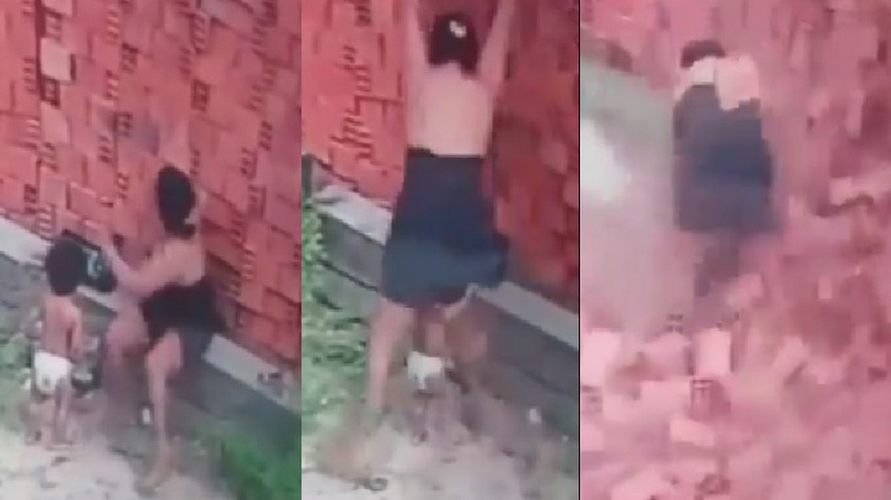 Muro le cayó encima a una madre y su pequeño hijo