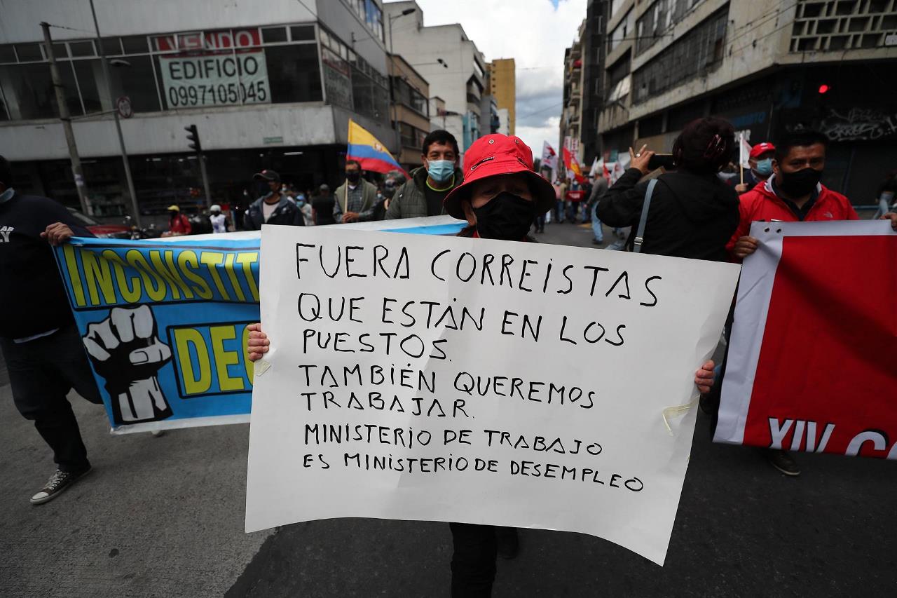 Un millar de manifestantes marchan en Quito en una protesta contra Lasso 2 manifestaciones ecuador3