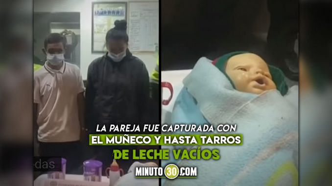 Pareja usaba bebé falso para pedir dinero en Bogotá Pareja usaba bebé falso para pedir dinero en Bogotá