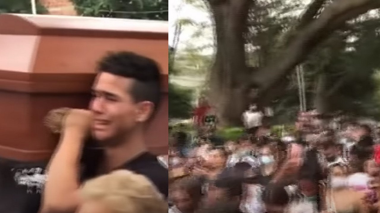 Entre lágrimas entierran a jóvenes que murieron atropellados