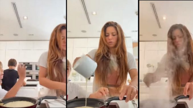 shakira cocinando hijos